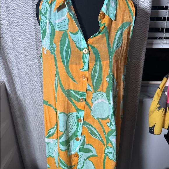 Mlle Gabrielle Dresses & Skirts - Mlle Gabrielle Orange and Green Floral Dress
